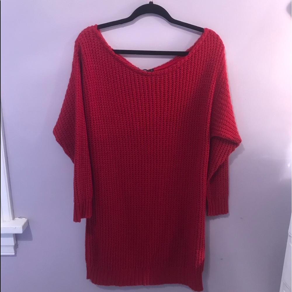 NWT Red BOOHOO Sweater Dress